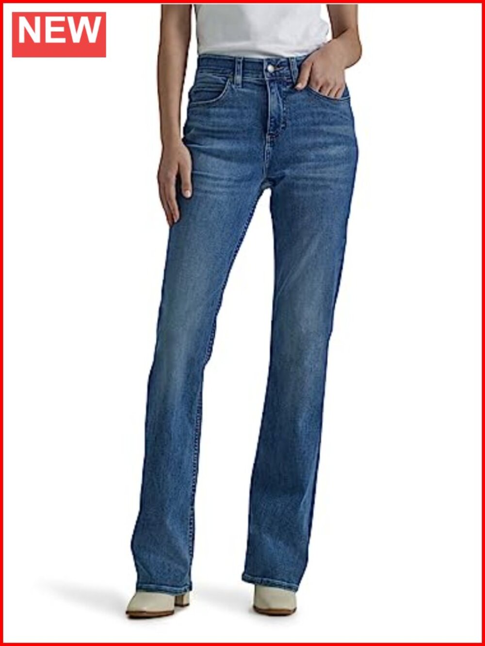 Petite Bootcut Jeans Regular Fit Stretch Denim Mid Rise Comfort